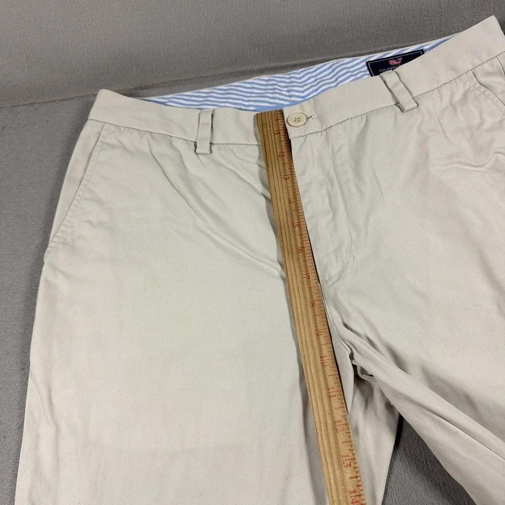 Vineyard Vines Pants Mens 34x34 Beige Chino Straight Leg Cotton Casual Twill